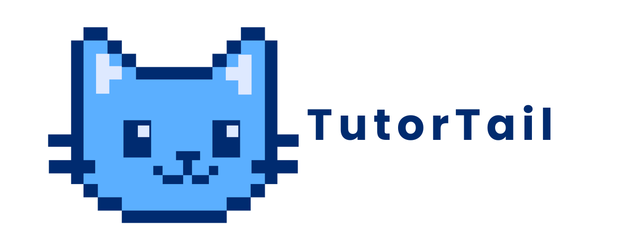 TutorTail logo - pixelated cat head