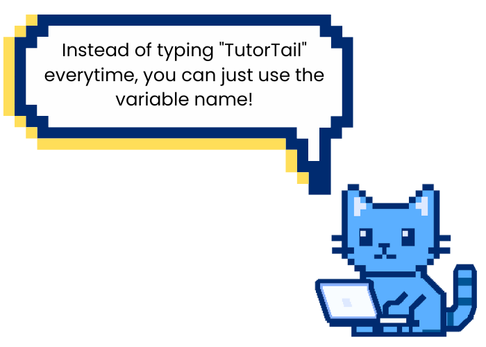 Instead of typing 